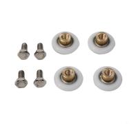 babominimer Juego de 4 rodillos para puerta de ducha con ruedas y tornillos de latón de nailon de 20/23/25/27 mm, kit de polea de vidrio deslizante de repuesto para panel de 4 a 8 mm de grosor (25 mm)