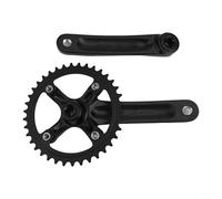 babominimer Juego de bielas cuadradas cónicas con plato ancho estrecho 104BCD 32T 34T 36T 38T, juego de brazo de manivela de aleación de aluminio de 170 mm compatible con una sola velocidad 8 9 10 11