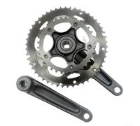 babominimer Juego de bielas de doble plato 50/34T de 170 mm, cónico cuadrado AL6061, de aluminio, compatible con transmisiones de 9/10/11 velocidades para carretera, plegables y (tipo B)