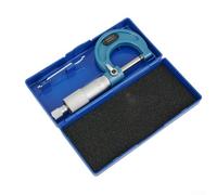 babominimer Juego de micrómetros exteriores de 0 a 100 mm con puntas de carburo, medidor de tornillo mecánico para medición externa, precisión de 0,01 mm, incluye 4 estándares y varilla de calibración