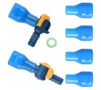 babominimer Kit de 4 boquillas de válvula de mordida con conectores de manguera rectos y angulares y O para vejiga de hidratación o vejiga de agua, silicona y plástico resistente a fugas (-061)