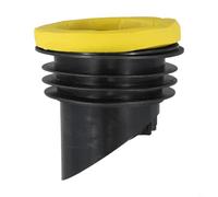 babominimer Kit de sello de brida de inodoro para baño, 125 x 125 x 80 mm, sello de goma a prueba de fugas con válvula de retención, accesorios de instalación de tuberías de sistema (negro)