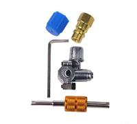 babominimer Kit de válvula de readaptación de A/C con válvula de grifo perforante BPV-31 y tapa antipolvo, construcción de latón y aleación de zinc, conversión de R12 a R134a, compatible