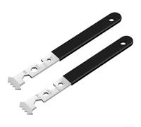 babominimer Llave hexagonal para reparación de pavimentos de jardín, herramienta de elevación de ladrillos de doble gancho con agarre de dientes finos, llave de repuesto de pavimentadora de metal de