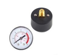 babominimer Medidor de presión del compresor de aire 0-180 PSI 0-12 bar con rosca macho inferior de 1/8 pulgadas, medidor neumático hidráulico para conexión, metal y