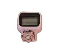 babominimer Mini contador electrónico de dedos con correa ajustable y pantalla LED, compatible con hacer punto, ganchillo, seguimiento deportivo, rosa claro