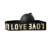 babominimer Muay Thai Boxing Reflex Ball Speed Trainer con diadema, pelota de velocidad de poliuretano ligera para reacción, agilidad, velocidad de perforación, coordinación mano-ojo, (negro)