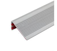 babominimer Nariz de goma para protector de bordes de 300 cm, vinilo PVC, tira antideslizante para azulejos de madera, escaleras de metal, vidrio, forma de L, gris para mayor seguridad de niños