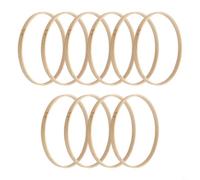 babominimer Paquete de 10 anillos de madera de 15 cm para manualidades, coronas de flores, proyectos de encaje, colgadores de plantas y decoración de boda, anillos de manualidades de culmo natural