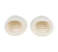 babominimer Paquete de 2 rejillas de ventilación de techo de PVC para conductos de ventilación y sistema de escape, 75 mm/110 mm/160 mm, diseño redondo blanco con clima (salidas de 75 mm)