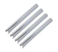 babominimer Paquete de 4 cubiertas de tubo de radiador de 15 mm de diámetro en 200 mm, 300 mm y 500 mm de longitud, para sistemas de calefacción del hogar en blanco y negro (cromado, 200 mm)