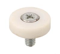 babominimer Paquete de 8 rodillos de plástico para cajones con varilla roscada de acero inoxidable M6x1 y rodamiento de bolas, ruedas de polea de repuesto de 19/22/25/26/29 mm para puertas correderas