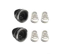 babominimer Para 4 resortes de liberación rápida para rueda de bicicleta con 2 pernos de eje de tornillo de tuerca M5 para reemplazo de bujes de bicicleta, aleación de aluminio negro