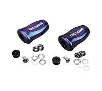 babominimer Para DAIWA SLP WORKS TATULA ZILLION FUEGO - Pomo de carrete giratorio, pieza de repuesto para reparación de carretes de pesca, negro/rojo/dorado/azul (azul morado, 2 piezas)