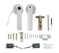 babominimer Para huella dactilar con entrada sin llave, dormitorio interior, oficina, bloqueo de control de acceso, carga USB, aleación de zinc, contraseña, izquierda, O (plateado)