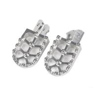 babominimer Pedales de aleación de aluminio para motocicleta todoterreno de 15 x 11 x 9 cm para modificación o reemplazo, compatibles con todas las motos de cross y motocicletas todoterreno (plata)