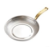 babominimer Plato de carne de acero inoxidable con asa, bandeja de servir de 18 cm para cocina, comedor, resistente a la corrosión, para uso en interiores y exteriores, plateado (18 cm)