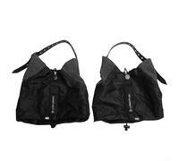 babominimer Polainas impermeables para correr y senderismo, fundas elásticas antideslizantes con cordones ajustables, se adapta a tallas de zapatos 38-45 (negro)