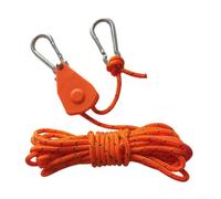 babominimer Polea ajustable resistente al viento con hebilla para tienda de campaña y toldo, cordón de nailon para exteriores de 5 m y 4 mm con mosquetón, ajustador duradero de línea para tienda de