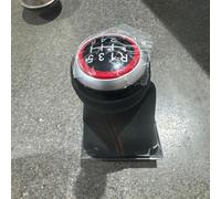 babominimer Pomo de cambio de transmisión manual y cubierta de maletero para 7 (Mk7) - 6 velocidades, cuero, costuras rojas, para una fácil instalación, accesorio de actualización interior