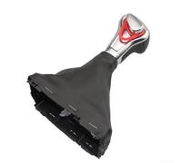 babominimer Pomo de palanca de cambios de cuero, selector de transmisión automática, cubierta de cabeza de palanca, para pieza interior de repuesto A3, A5, A7, Q5, color negro