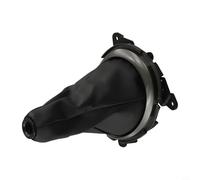 babominimer Pomo de palanca de cambios manual de 5 velocidades con funda de cuero, plástico ABS y base de metal, diseño a prueba de polvo, compatible con modelos Jazz 2009-2015 (cubierta)