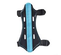babominimer Protector de brazo de cuero perforado para tiro con arco con diseño grueso de 4 mm, 15 cm de longitud para caza al aire libre y práctica de objetivo, adecuado para (B)