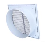babominimer Rejilla de ventilación de pared de plástico con malla de acero para protección contra alimañas, ventilación de escape de polipropileno resistente a la intemperie para instalación en pared
