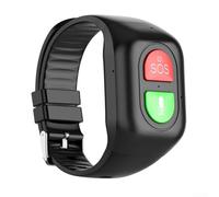 babominimer Reloj inteligente con localizador GPS para personas mayores con detección de caídas, monitoreo de frecuencia cardíaca y presión arterial, llamada SOS, conversación bidireccional, monitoreo