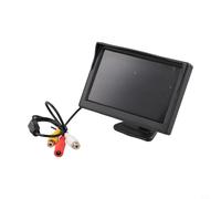 babominimer Retroceso de coche AHD 720P de 5 pulgadas con kit de cámara de visión trasera, gran angular de 170°, impermeable, asistencia de estacionamiento para automóviles, montaje en salpicadero
