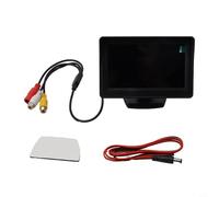 babominimer Retroceso TFT LCD de 4.3 pulgadas con pantalla de visión trasera de alta definición, soporte de amplio voltaje CC 9-36 V, entrada AV dual compatible con cámara de estacionamiento inversa,