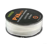 babominimer Rollo de repuesto de malla de pesca PVA de 25 mm, 5 m para presentación de cebo de pesca de carpa, saco de malla soluble en agua para anzuelos y pellets, aparejos terminales de disolución