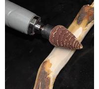 babominimer Rueda abrasiva de lijado cónico de grano 80 con vástago de 6 mm para pulir y moler metal, madera, muebles y superficies no metálicas, compatible con (25 mm)