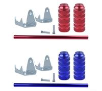 babominimer Sillín de pie de motocicleta para clavijas, bicicletas, pedales de tracción de aluminio con ajuste antideslizante de aleación, juego azul dorado (rojo)