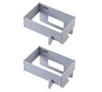 babominimer Soporte de plástico para bolsas de basura, cubo de basura plegable para uso en interiores y exteriores, paquete de 2, diseño de ahorro de espacio compatible con comestibles (gris)