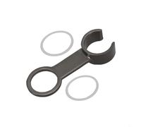 babominimer Soporte rociador de bidé montado en la pared para inodoro, soporte de fijación de baño de aleación de zinc con diseño colgante que ahorra espacio, compatible con Shattaf de mano y (gris)