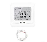 babominimer Termostato digital programable con pantalla táctil, controlador de calefacción por suelo radiante con sensor de temperatura dual, control de temperatura del aire de la habitación