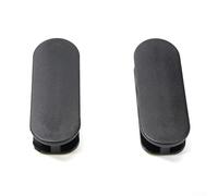 babominimer Tirador de puerta corredera para armario, cocina, cajón, marco de armario, pomos de muebles, montaje sin taladro, paquete de 2 compatibles con vidrio, madera inoxidable (negro)