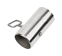 babominimer Tubo de estufa de acero inoxidable con amortiguador y protector térmico, tubo de extensión de chimenea para estufas de leña, diseño de malla para disipación de calor y