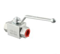 babominimer Válvula de bola hidráulica de presión de 2 vías, acero al carbono, rosca MWP de 500 bar, G1/4 G3/8 G1/2 G3/4 G1, válvula de cierre de funcionamiento manual (G3/4)