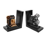 BABQ Retro Camera Bookend Movie Film Projector Black Silver Collector's Project Bookcase Vintage Jewelry Study Room Study Home Decorations