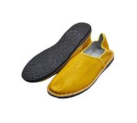 Babuchas o Zapatillas marroquíes Unisex de Cuero autentico y Suela de Goma. Cómodas y robustas para Usar Dentro o Fuera de casa (Amarillas, Numeric_41)