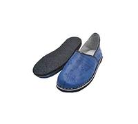 Babuchas o Zapatillas marroquíes unisex de Cuero autentico y suela de goma. Cómodas y robustas para usar dentro o Fuera de casa (Azul, numeric_48)