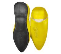 Babuchas Zapatos marroquíes de Cuero autentico Hechas a Mano por los Mejores Artesanos de Marrakech (Amarillas, Numeric_40)