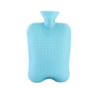 BABULE Bolsa de Agua Caliente, Bolsa de Agua Caliente de Hielo Bolsa de Agua Caliente de Goma de Silicona Gruesa de Color Sólido Bolsa de Agua Caliente de Invierno/Blue-L
