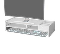 Babuniuse Soporte para Monitor - Elevador para Monitor De Escritorio, Estante de Escritorio de 3 Niveles, para Documentos Material de Oficina Hogar Oficinas Aula Estación de Trabajo