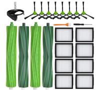 BaBuzom Accesorios de Recambios para iRobot Roomba i7 i7+ i8 i8+ j7 j7+ i3 i3+ i4 i4+ i6 i6+ E5 E6 E7 Combo i5 i5+ j5 j5+ Aspiradora, 4 Cepillo de Goma, 8 HEPA Filtro, 8 Cepillo Lateral, 1 Rueda