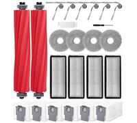 BaBuzom Accesorios Kit Recambios para Roborock Qrevo S Pro/QV 35A / QV 35S Aspiradora, 2 Cepillos Principales, 6 Bolsas de Polvo, 6 Cepillos Laterales, 4 Filtro, 4 Paños