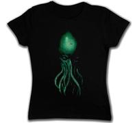 babvwsetse Cthulhu XII Women T-Shirt Wars Horror Arkham H. P. Miskatonic Lovecraft Dunwich Black S