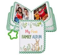 Baby Album Photo Book - 17.6inch Picture Capacity Soft Cloth Keepsake Journal for Memory Storage, Family Sharing with Interactive Function, Toddler Album for Birthday Wedding Travel Holiday